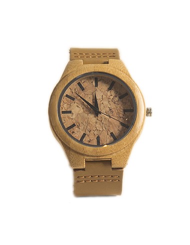 Reloj de Madera con correa de piel -...