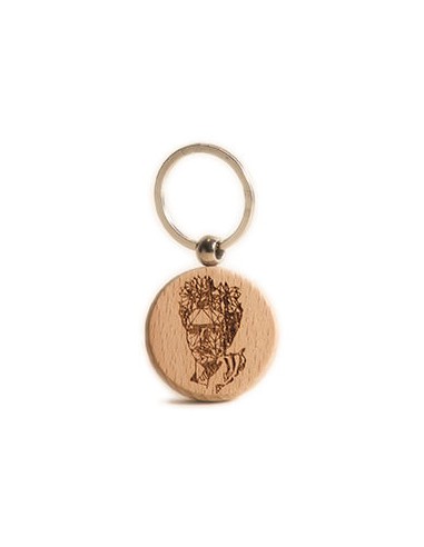 Wooden Key Ring - Frida Round