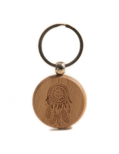 Wooden Key Ring - Dreamcatcher Round