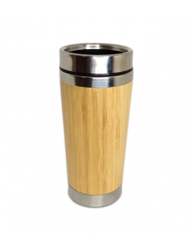 Stainless Steel and Bamboo Thermos