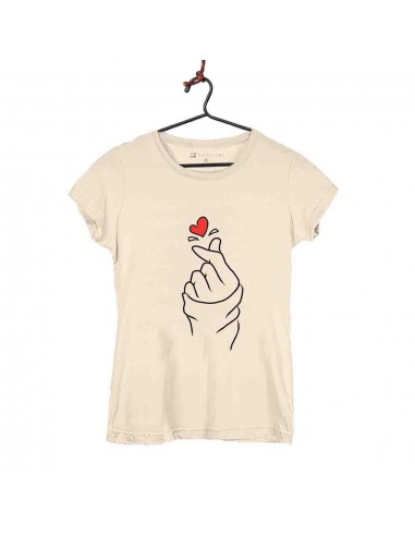 Camiseta Mujer - Corazón Dedos