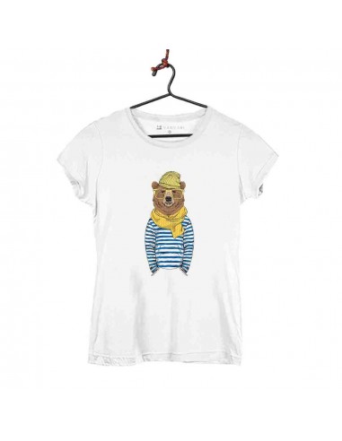 Camiseta Mujer - Oso Bufanda