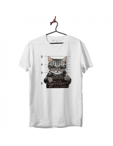 Camiseta Unisex  - Gato fichado